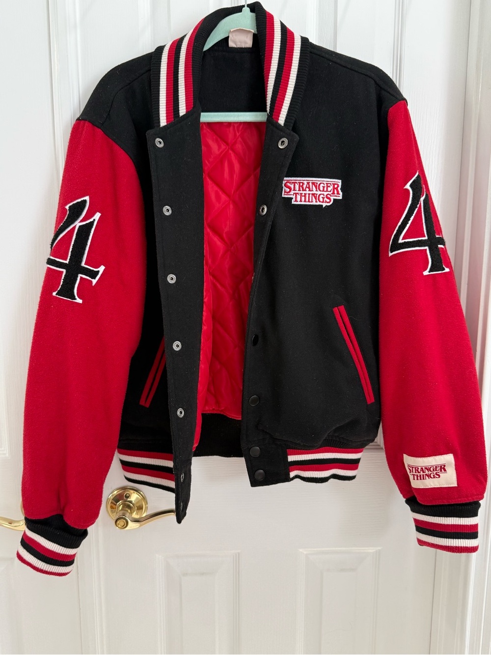 Stranger Things Hawkins Letterman Varsity Jacket Medium